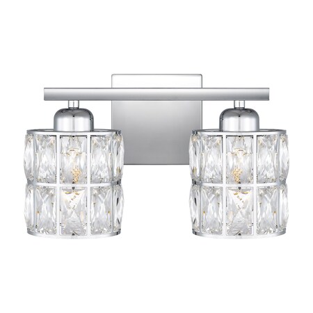 QUOIZEL Gibson 2-Light Polished Chrome Vanity Light GIB8613C